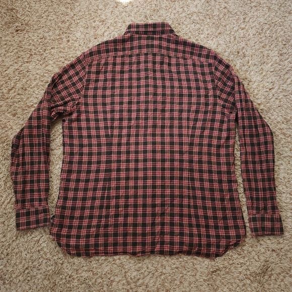 John Varvatos USA Mens XXL Red Plaid Long Sleeve Button Up Shirt - Picture 9 of 9